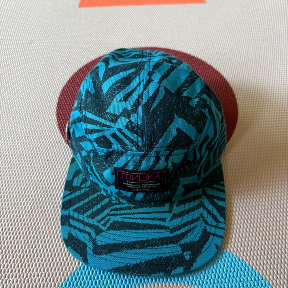 Mishka Teal and Black Geometric Cap 5 Panel
